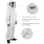 Professional Beekeeping Protective Equipment Bee Keeping Full Body Beekeeper Suit Hat XXL