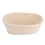 Handmade Unbleached Natural Cane Banneton Proofing Basket Dough Bread Baking Kit 21x13.5x8cm