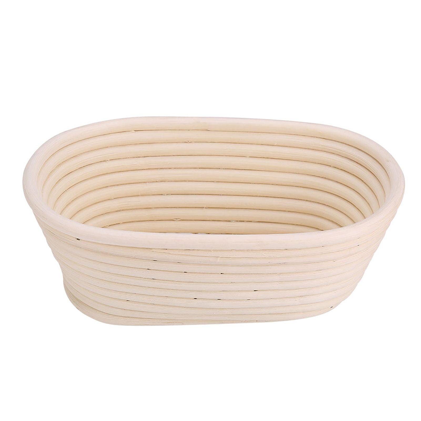 Handmade Unbleached Natural Cane Banneton Proofing Basket Dough Bread Baking Kit 21x13.5x8cm
