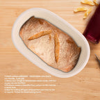 Handmade Unbleached Natural Cane Banneton Proofing Basket Dough Bread Baking Kit 21x13.5x8cm