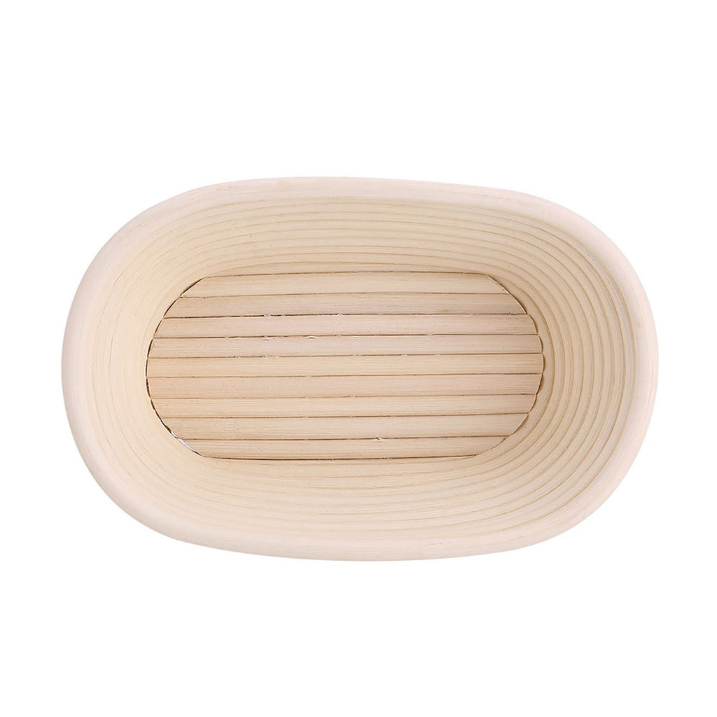 Handmade Unbleached Natural Cane Banneton Proofing Basket Dough Bread Baking Kit 21x13.5x8cm