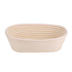 Handmade Unbleached Natural Cane Banneton Proofing Basket Dough Bread Baking Kit 25x14.5x8cm