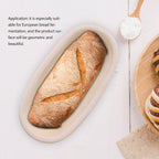 Handmade Unbleached Natural Cane Banneton Proofing Basket Dough Bread Baking Kit 25x14.5x8cm
