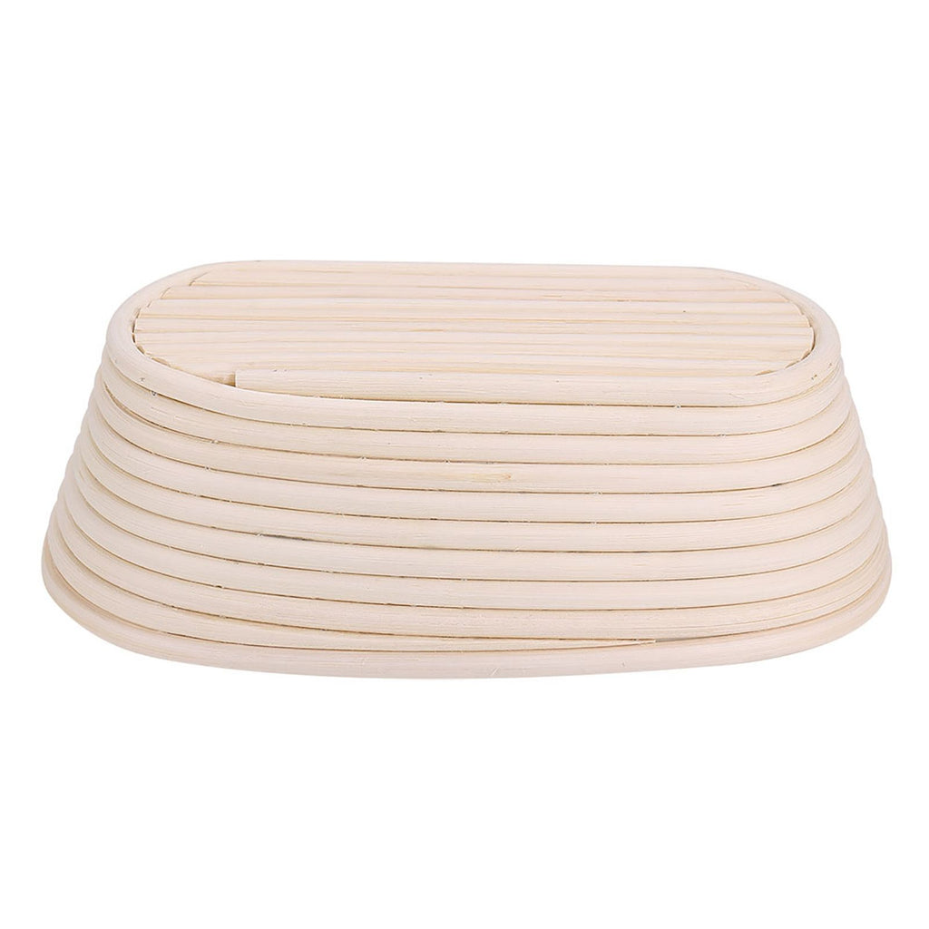 Handmade Unbleached Natural Cane Banneton Proofing Basket Dough Bread Baking Kit 25x14.5x8cm