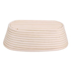 Handmade Unbleached Natural Cane Banneton Proofing Basket Dough Bread Baking Kit 25x14.5x8cm