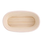 Handmade Unbleached Natural Cane Banneton Proofing Basket Dough Bread Baking Kit 25x14.5x8cm