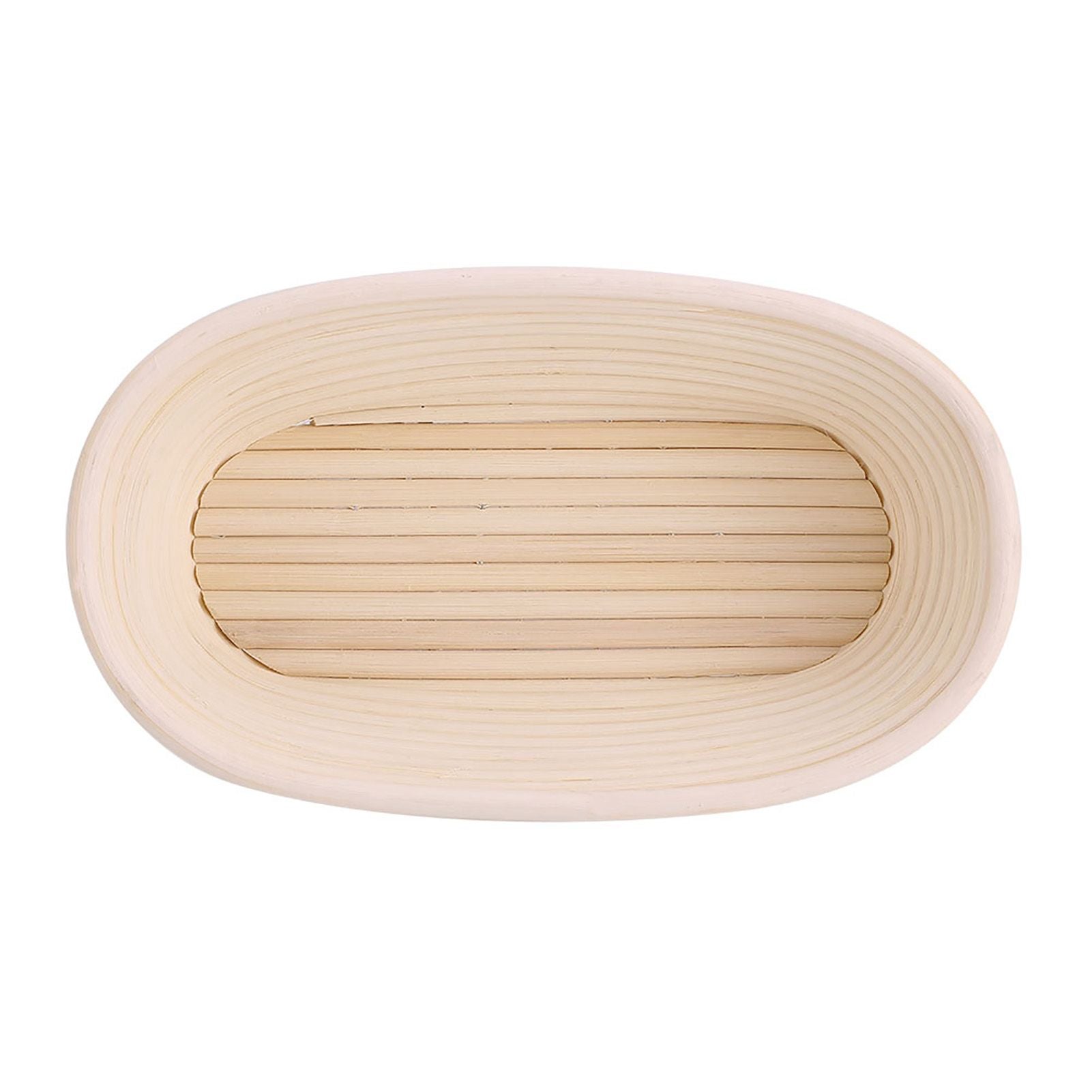 Handmade Unbleached Natural Cane Banneton Proofing Basket Dough Bread Baking Kit 25x14.5x8cm