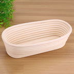 Handmade Unbleached Natural Cane Banneton Proofing Basket Dough Bread Baking Kit 27.5x14x8cm