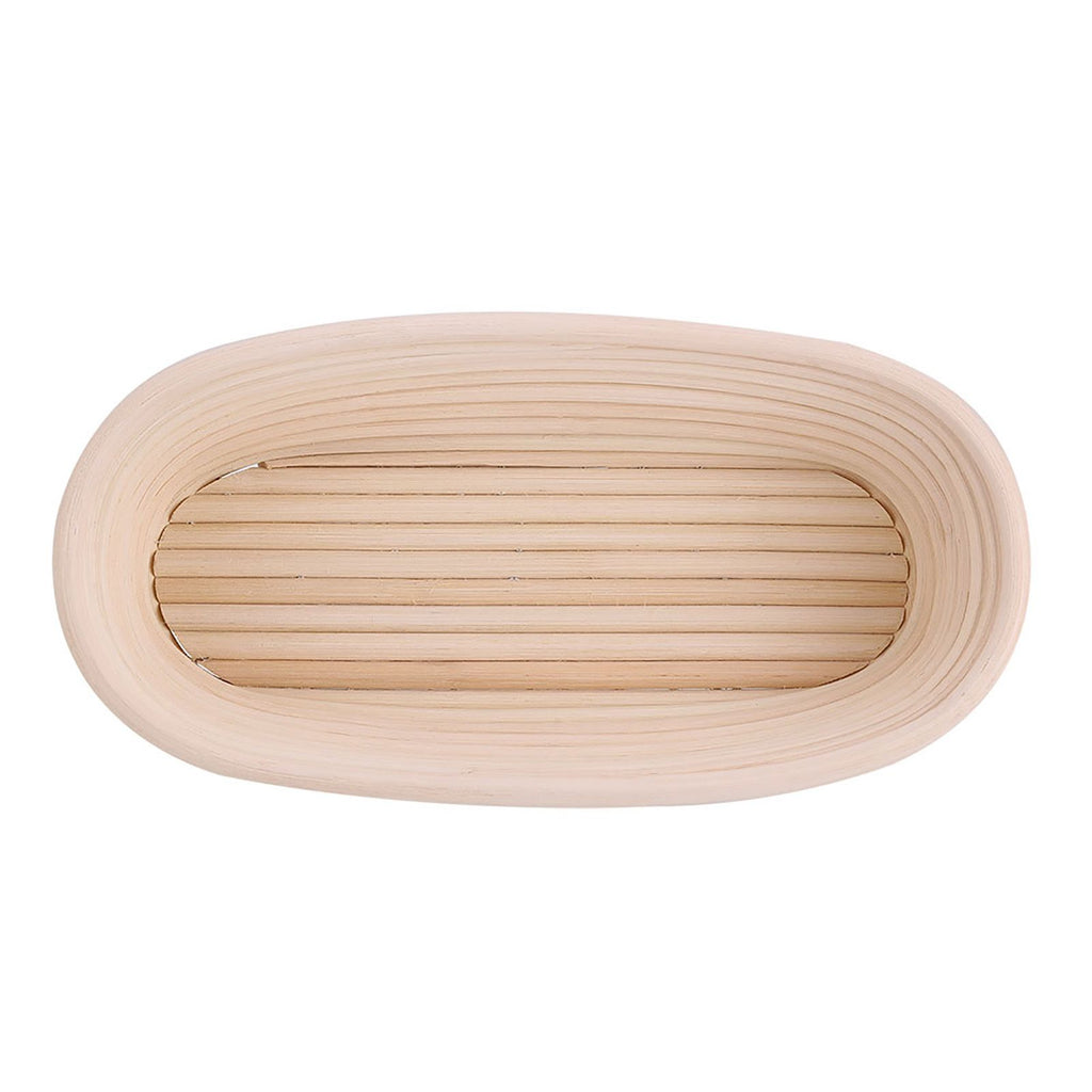 Handmade Unbleached Natural Cane Banneton Proofing Basket Dough Bread Baking Kit 27.5x14x8cm