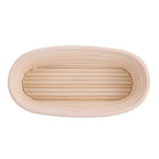 Handmade Unbleached Natural Cane Banneton Proofing Basket Dough Bread Baking Kit 27.5x14x8cm