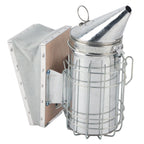 Bee Hive Smoker with Heat Shield Protection Board Iron Beekeeping Equipment