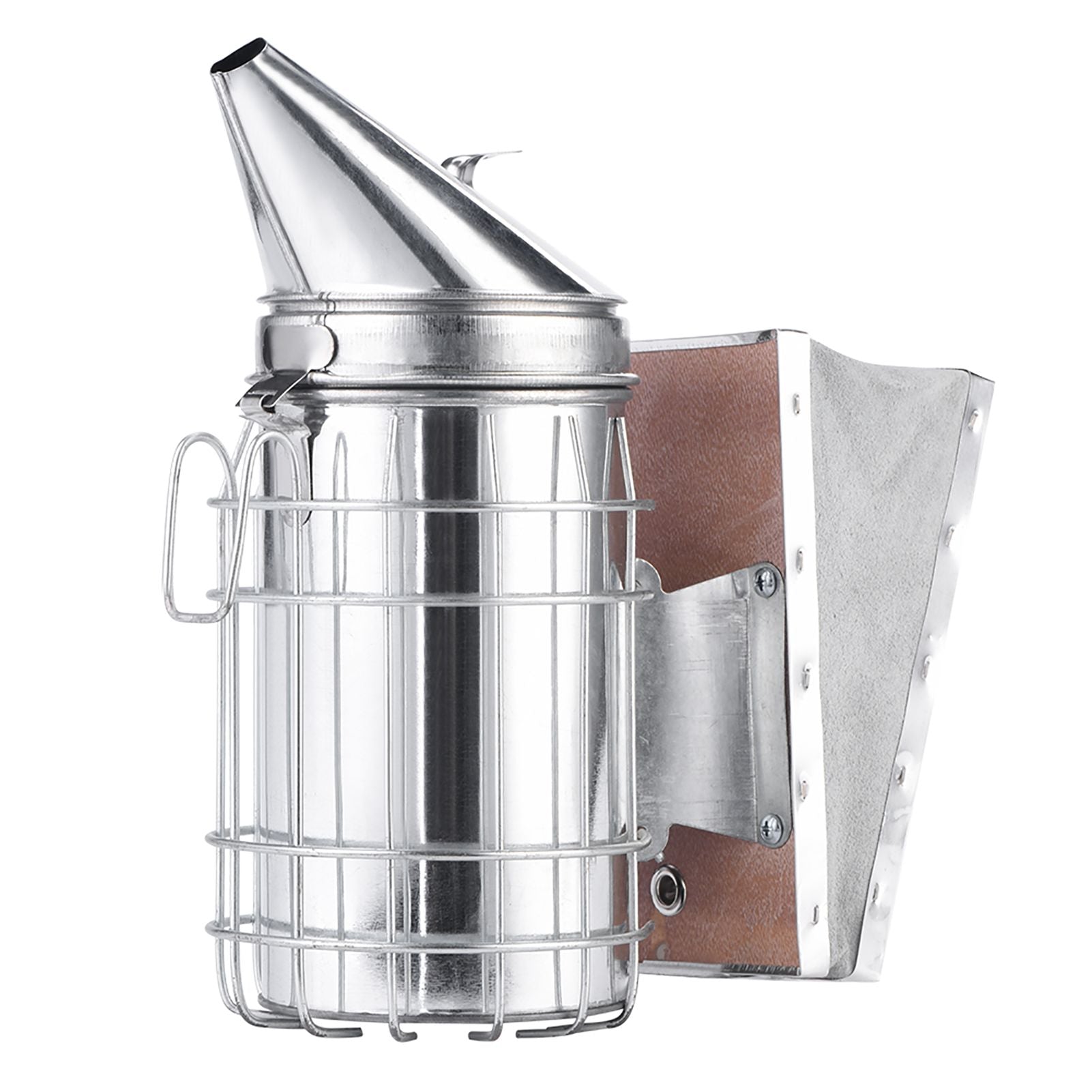 Bee Hive Smoker with Heat Shield Protection Board Iron Beekeeping Equipment