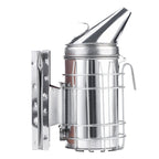 Bee Hive Smoker with Heat Shield Protection Board Iron Beekeeping Equipment