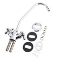 1/4'' Zinc Alloy Kitchen Double Head Faucet Tap Chrome Reverse Osmosis RO Drinking Water Filter
