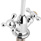 1/4'' Zinc Alloy Kitchen Double Head Faucet Tap Chrome Reverse Osmosis RO Drinking Water Filter