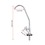 1/4'' Zinc Alloy Kitchen Faucet Tap Chrome Reverse Osmosis RO Drinking Water Filter