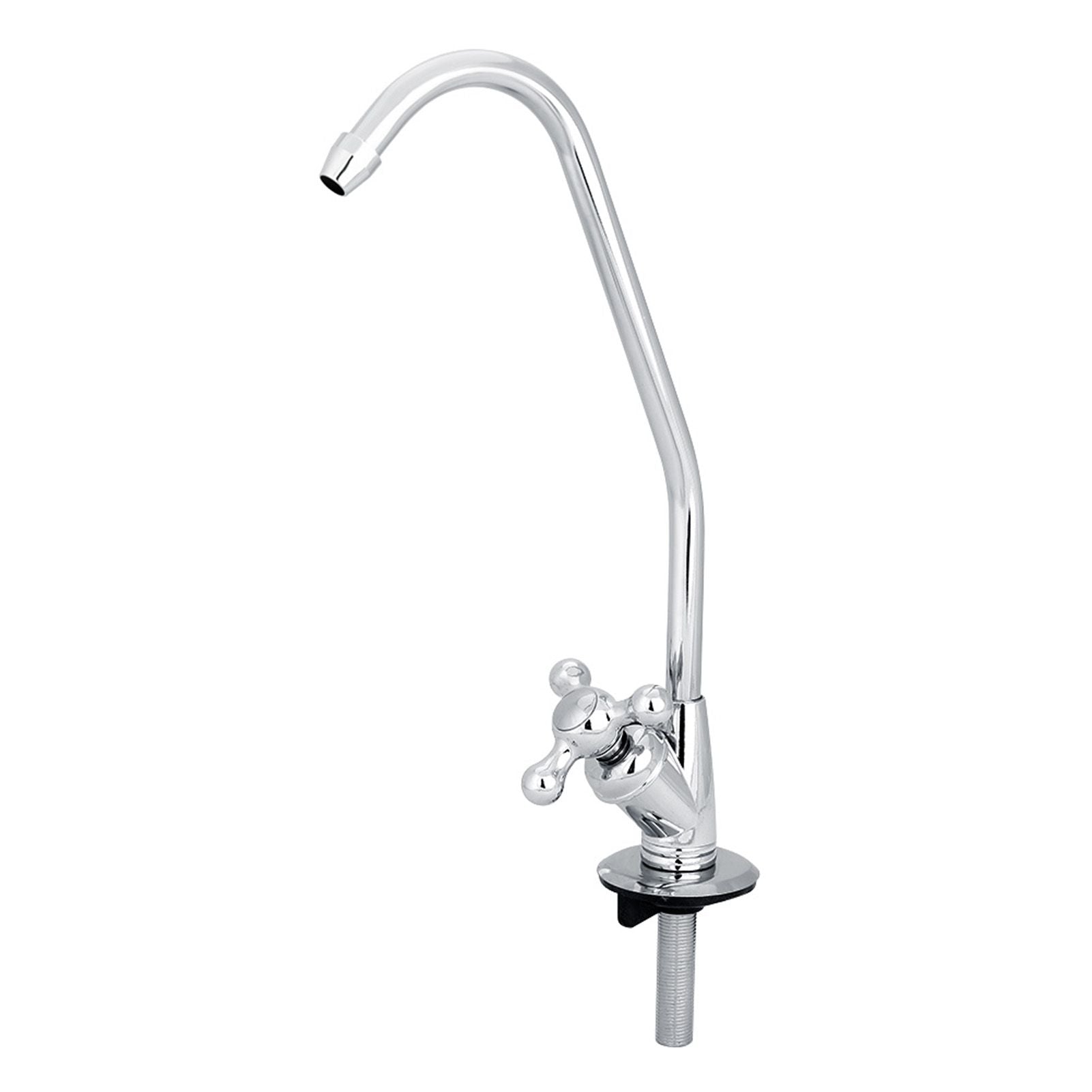 1/4'' Zinc Alloy Kitchen Faucet Tap Chrome Reverse Osmosis RO Drinking Water Filter