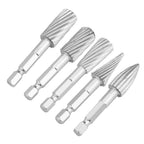 5pcs 1/4inch Hex Shank High Speed Steel Burrs Rotary Files Tools for Aluminum and Iron Hardware