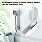 600ml Wall Mounted Manual Foam Soap Liquid Dispenser Lotion Box for Bathroom Kitchen (White)