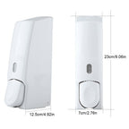 600ml Wall Mounted Manual Foam Soap Liquid Dispenser Lotion Box for Bathroom Kitchen (White)
