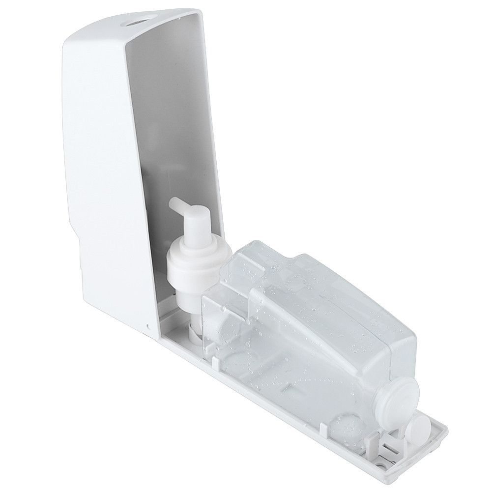 600ml Wall Mounted Manual Foam Soap Liquid Dispenser Lotion Box for Bathroom Kitchen (White)