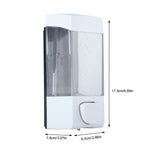 350ml Bathroom Manual Plastic Soap Liquid Lotion Shampoo Dispenser Box Holder Wall Mounted