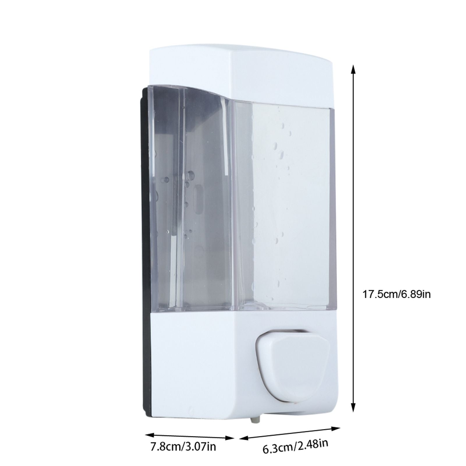 350ml Bathroom Manual Plastic Soap Liquid Lotion Shampoo Dispenser Box Holder Wall Mounted