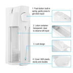 350ml Bathroom Hotel Wall Mounted Plastic Soap Liquid Shampoo Lotion Manual Dispenser