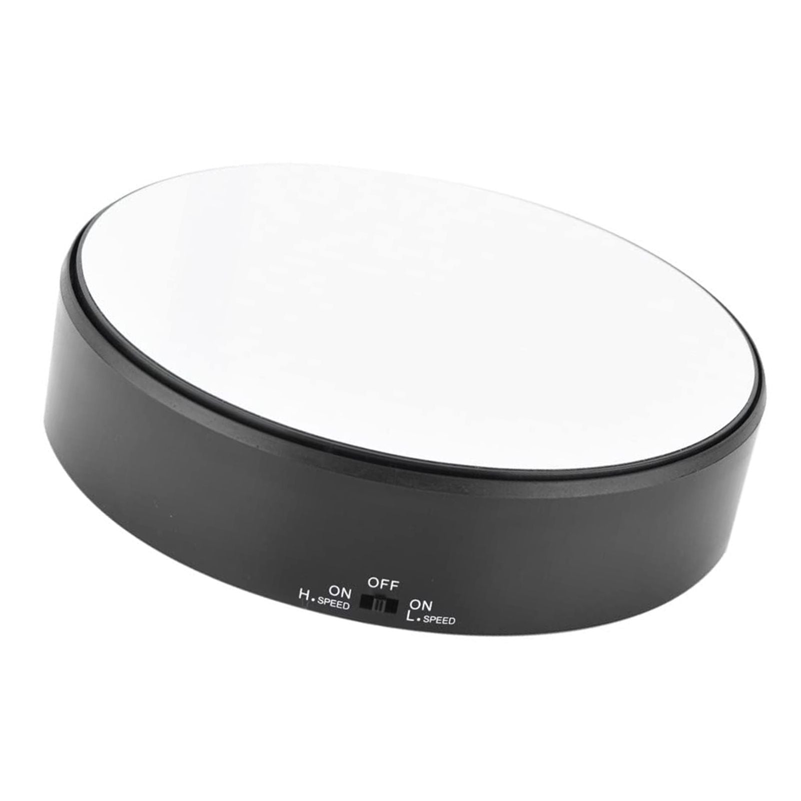 Mirror Surface 360° Rotary Display Stand Adjustable Rotating Speed Turntable Jewelry Holder