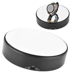 Mirror Surface 360° Rotary Display Stand Adjustable Rotating Speed Turntable Jewelry Holder