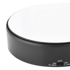 Mirror Surface 360° Rotary Display Stand Adjustable Rotating Speed Turntable Jewelry Holder