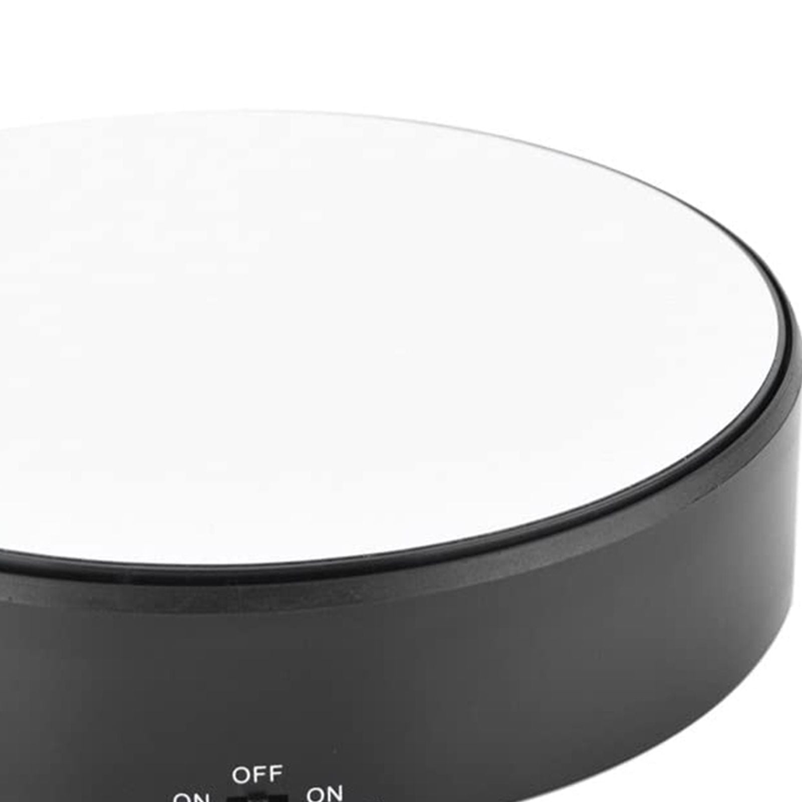 Mirror Surface 360° Rotary Display Stand Adjustable Rotating Speed Turntable Jewelry Holder