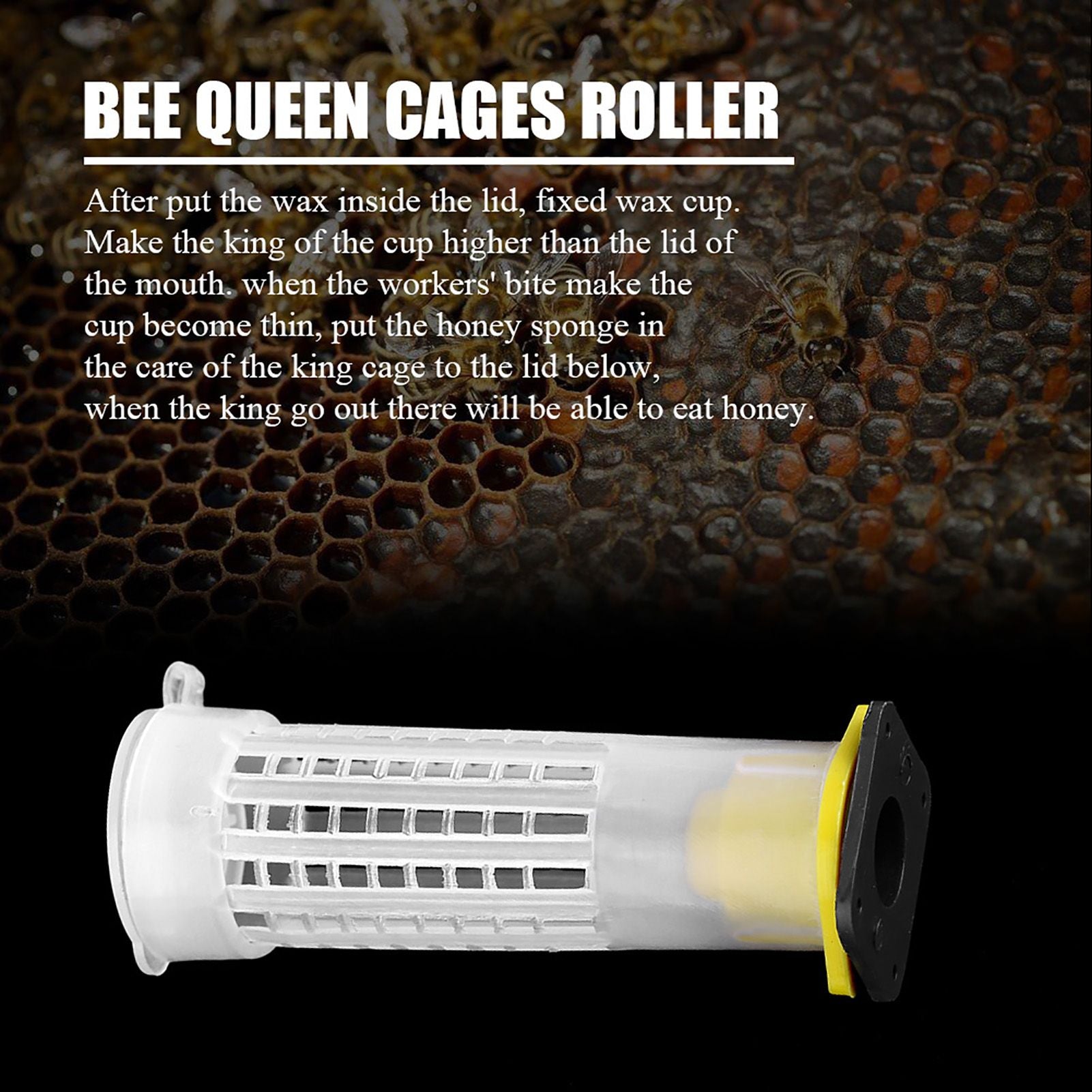 50 PCS Beekeeping Rearing Cup Kit Bee Queen Cages Roller Beekeeper Tool Equipment