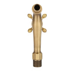 Vintage Solid Brass Single Handle Faucet for Washing Machine Wall Mounted Water Tap (Long)