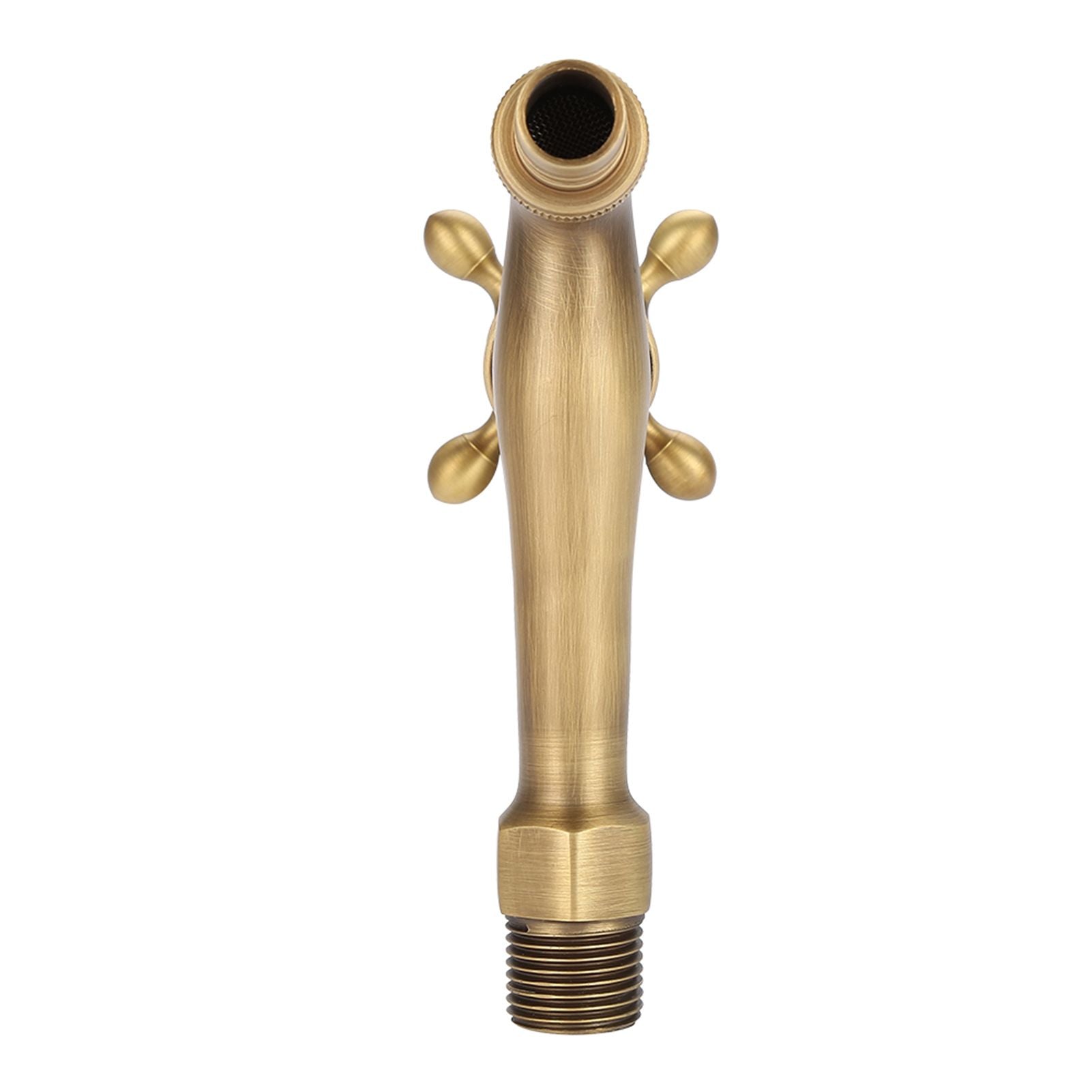 Vintage Solid Brass Single Handle Faucet for Washing Machine Wall Mounted Water Tap (Long)