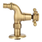 Vintage Solid Brass Single Handle Faucet for Washing Machine Wall Mounted Water Tap (Short)
