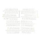 25cm*25cm Message Plastic Letter Board Sign Changeable Letters Numbers Room Decor (White Frame)