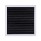 25cm*25cm Message Plastic Letter Board Sign Changeable Letters Numbers Room Decor (White Frame)