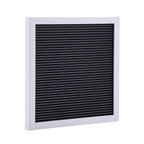 25cm*25cm Message Plastic Letter Board Sign Changeable Letters Numbers Room Decor (White Frame)