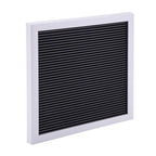 25cm*25cm Message Plastic Letter Board Sign Changeable Letters Numbers Room Decor (White Frame)