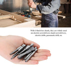 12Pcs Chrome Vanadium Steel 1/4in Hex Shank T5-T40 Magnetic Security Star Screwdriver Bits