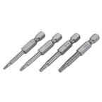 12Pcs Chrome Vanadium Steel 1/4in Hex Shank T5-T40 Magnetic Security Star Screwdriver Bits