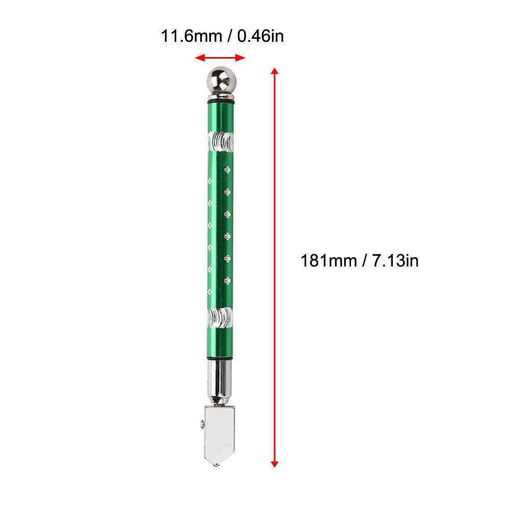 Portable Handheld Wheel Type Glass Cutter with NOn slip Handle for 3~15mm Glass Cutting(Green)