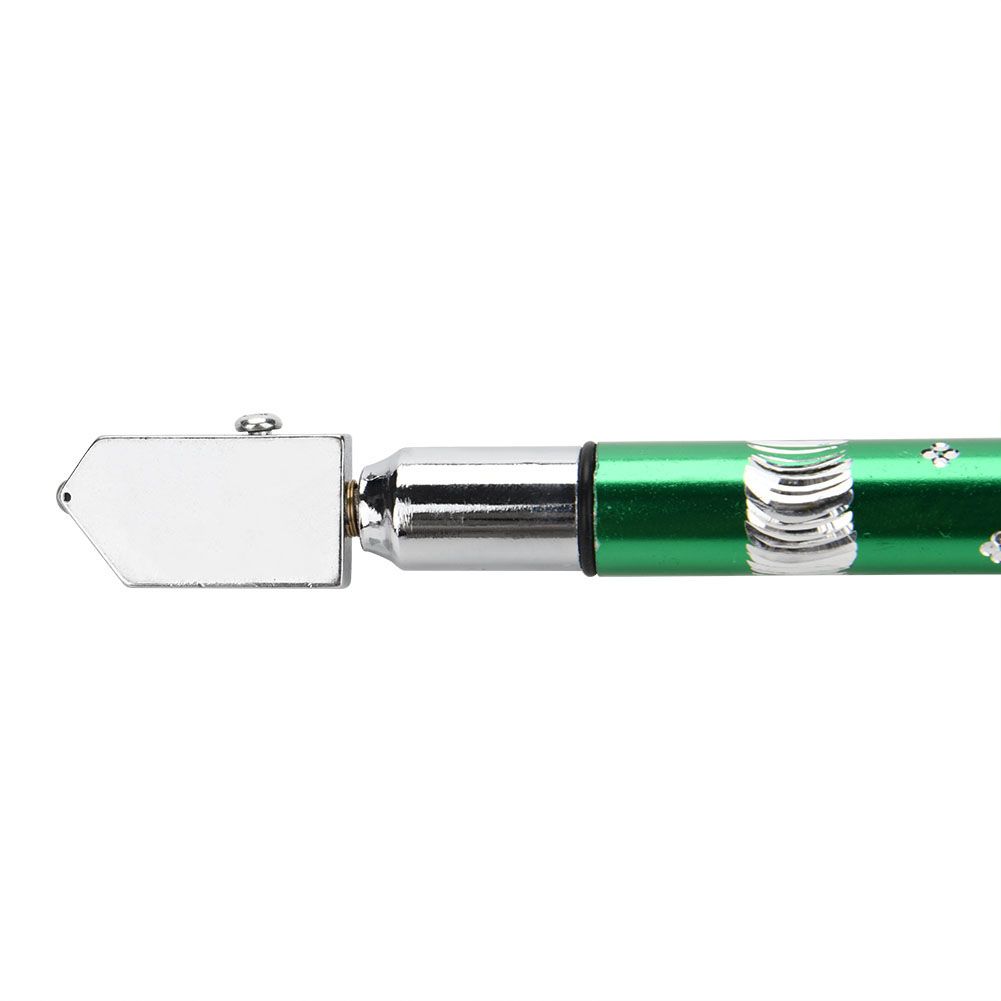 Portable Handheld Wheel Type Glass Cutter with NOn slip Handle for 3~15mm Glass Cutting(Green)