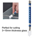 Portable Handheld Wheel Type Glass Cutter with NOn slip Handle for 3~15mm Glass Cutting(Blue)