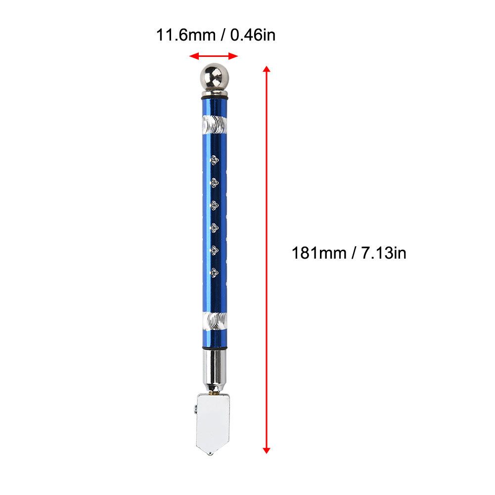Portable Handheld Wheel Type Glass Cutter with NOn slip Handle for 3~15mm Glass Cutting(Blue)
