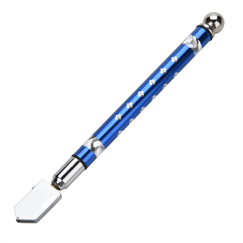 Portable Handheld Wheel Type Glass Cutter with NOn slip Handle for 3~15mm Glass Cutting(Blue)