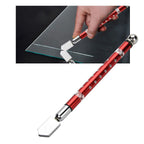 Portable Handheld Wheel Type Glass Cutter with NOn slip Handle for 3~15mm Glass Cutting(Red)