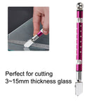 Portable Handheld Wheel Type Glass Cutter with NOn slip Handle for 3~15mm Glass Cutting(Purple)