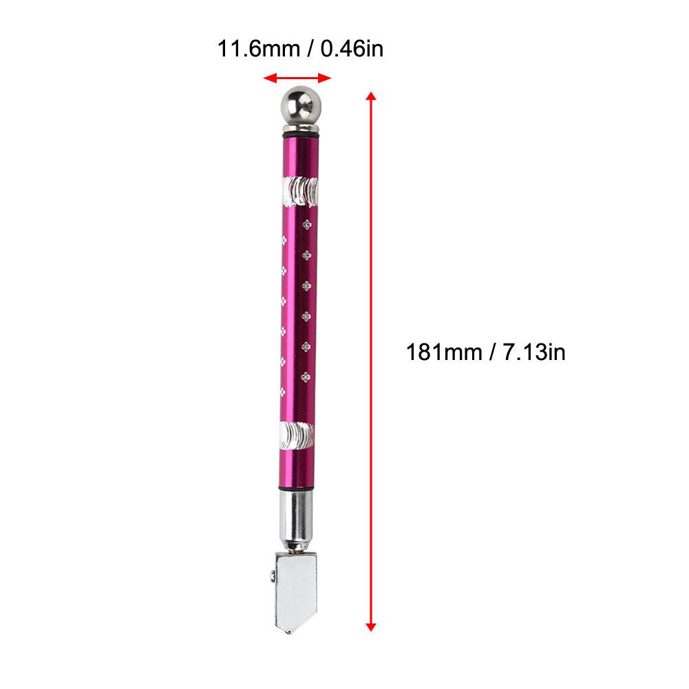 Portable Handheld Wheel Type Glass Cutter with NOn slip Handle for 3~15mm Glass Cutting(Purple)